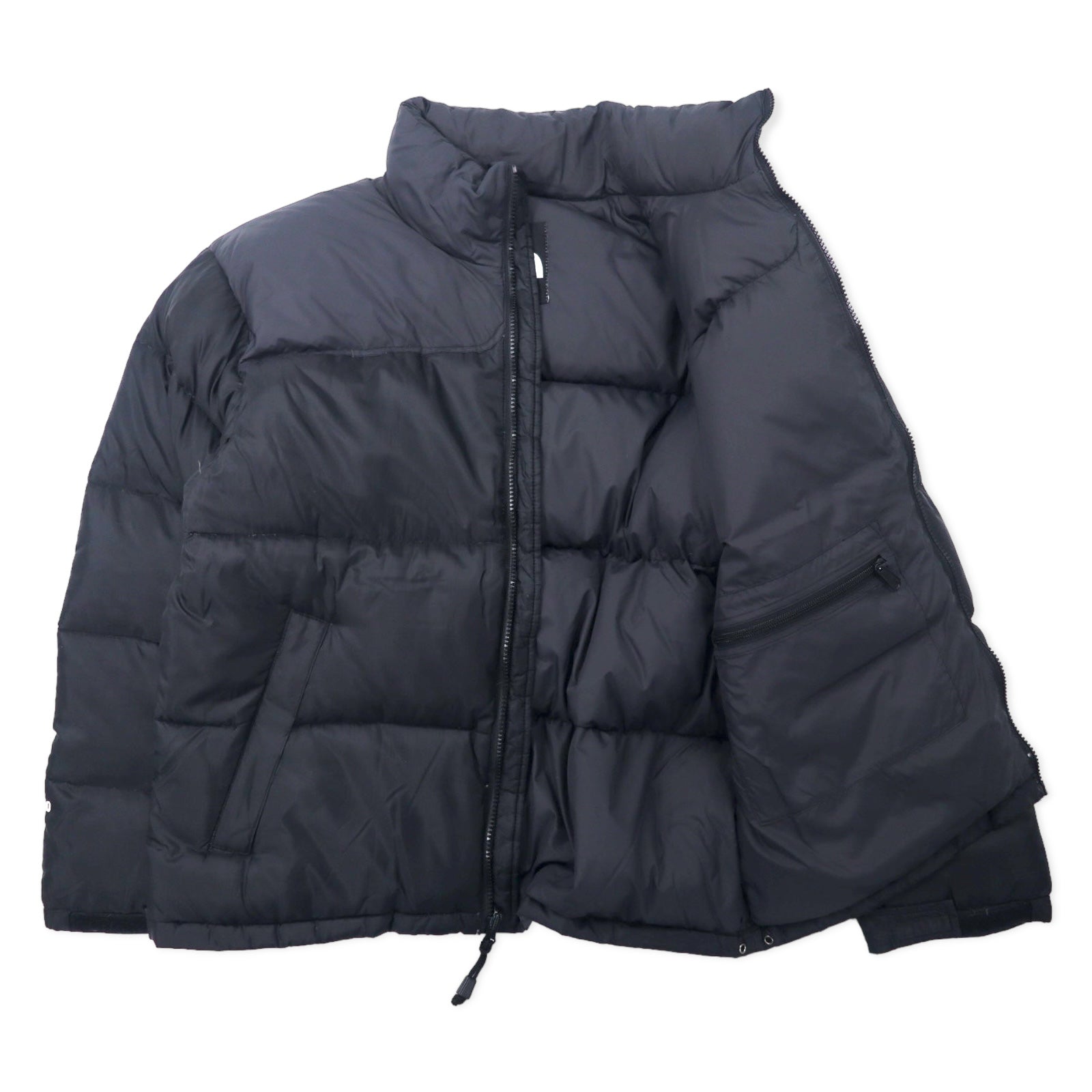 THE NORTH FACE Piumino Nuptse 700 fill power M nero nylon ricamo logo cappuccio riponibile US standard
