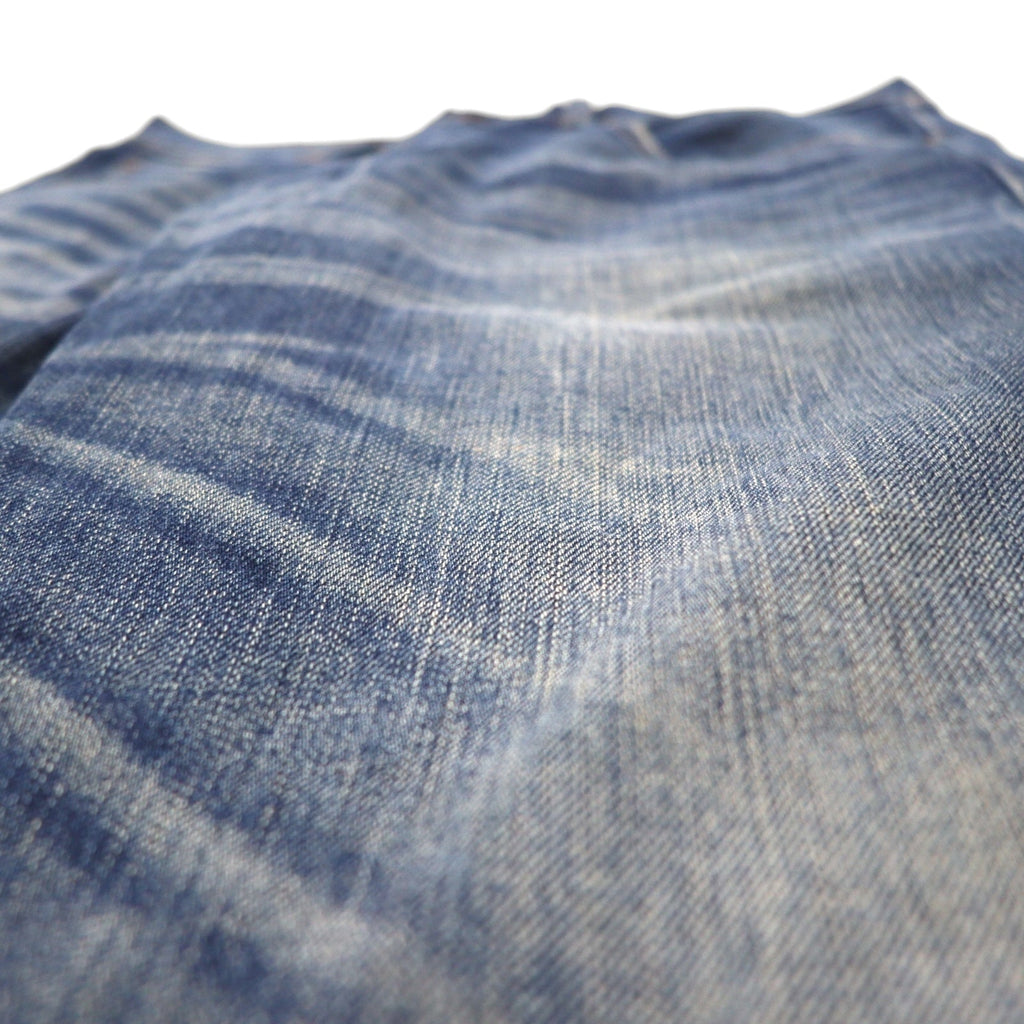 Levi's 503 Pantaloncini di jeans Corti Jeans L Indigo Effetto distressed Toppa in pelle SP503-0019