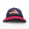 Cappellino da baseball bicolore BSA Boy Scouts of America, anni '90, made in USA, taglia unica con cinghia e bandiera americana