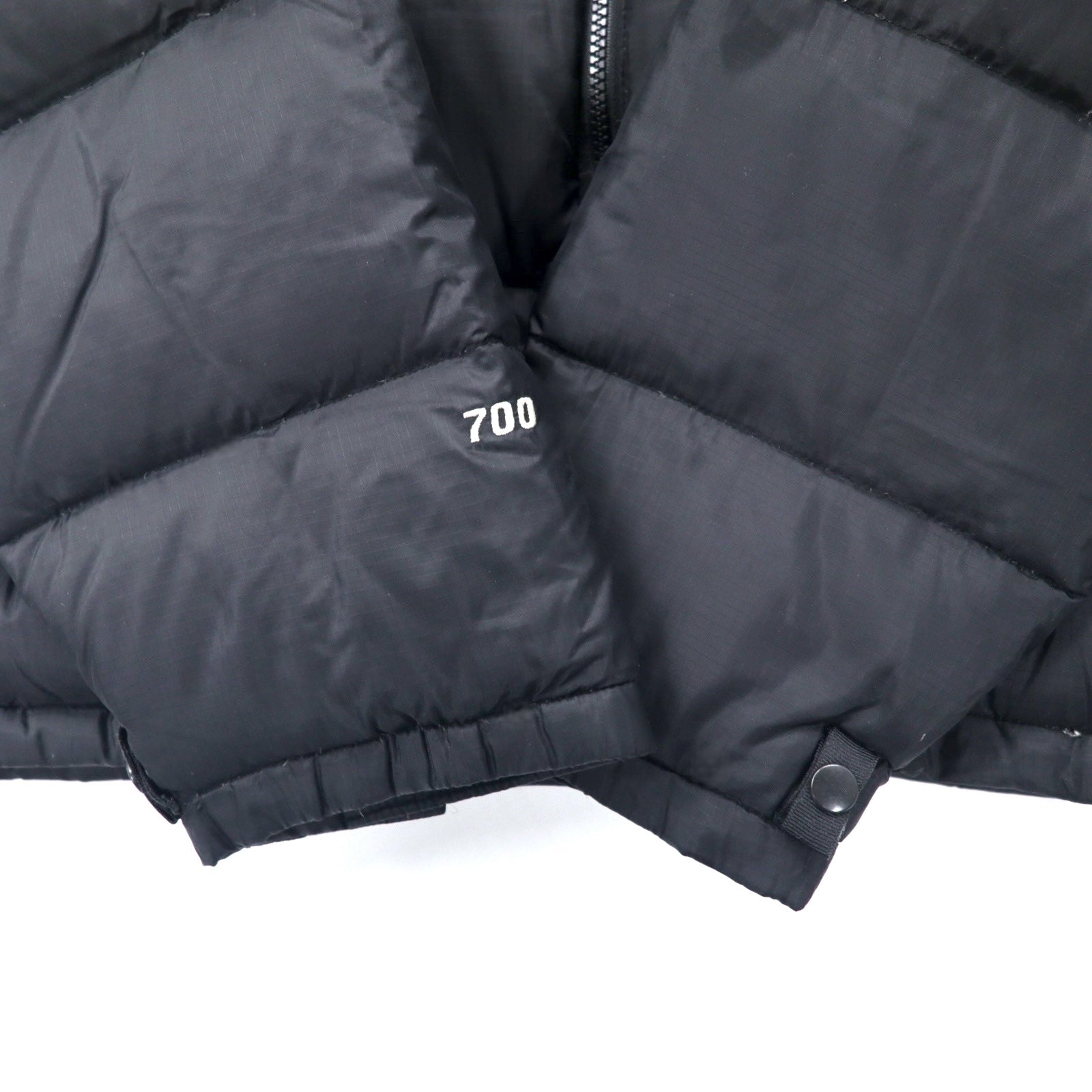THE NORTH FACE Piumino Nuptse 700 fill power M nero nylon ricamo logo cappuccio riponibile US standard