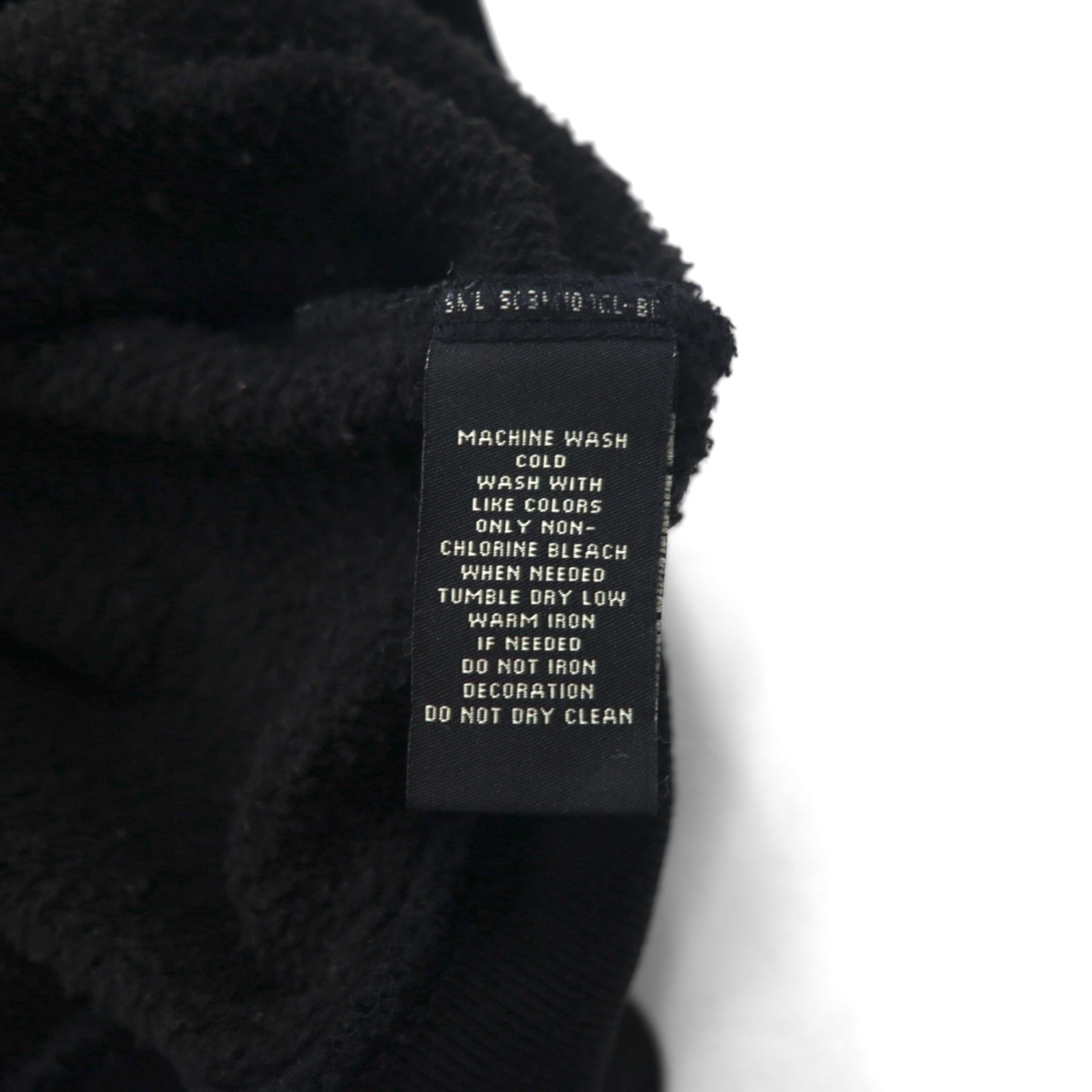 POLO JEANS COMPANY RALPH LAUREN Felpa girocollo con scollo a V, taglia XL, nera, tinta unita, ricamo logo a punto singolo