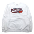 Felpa stampata FRUIT OF THE LOOM Anni '90, Made in USA, XXL, bianca, NCAA Wisconsin Platteville Pioneers