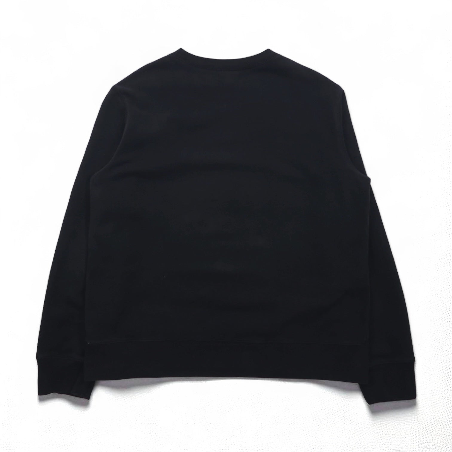 POLO JEANS COMPANY RALPH LAUREN Felpa girocollo con scollo a V, taglia XL, nera, tinta unita, ricamo logo a punto singolo