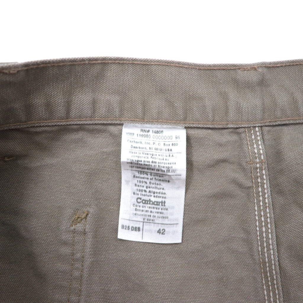 Carhartt Duck Work Short Pantaloni corti da lavoro Painter 42 Kaki Cotone WASHED DUCK WORK SHORT B25