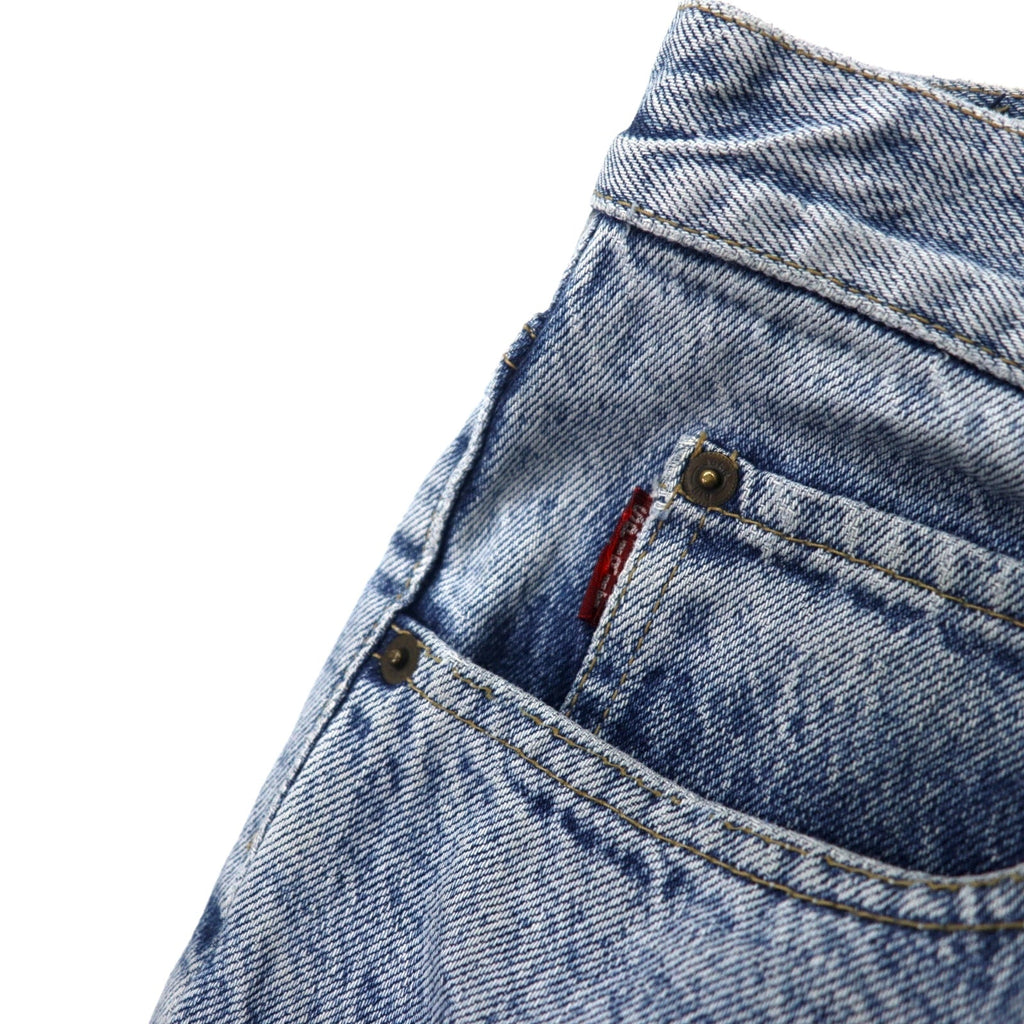 BIG JOHN SPIRIT anni '90 Ice Wash Tapered Jeans L Blu Cotone