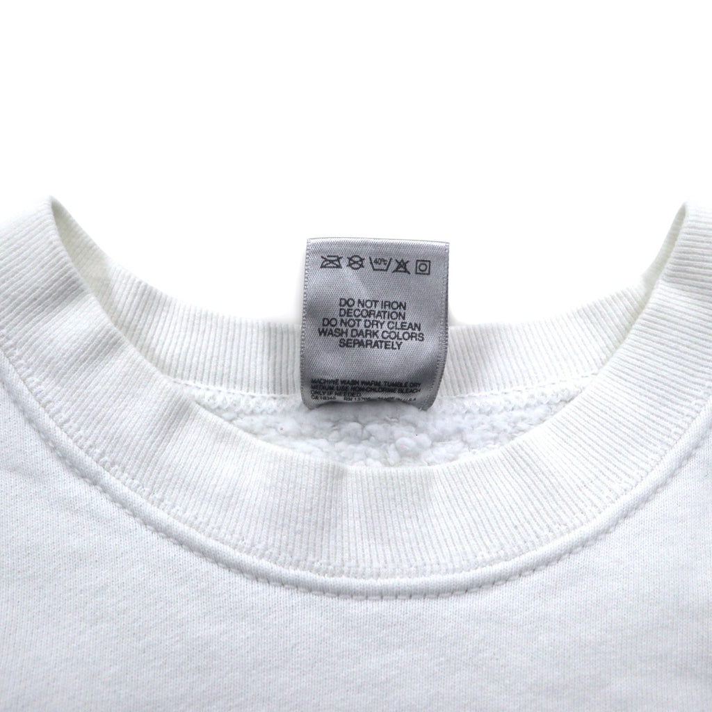 Felpa stampata FRUIT OF THE LOOM Anni '90, Made in USA, XXL, bianca, NCAA Wisconsin Platteville Pioneers