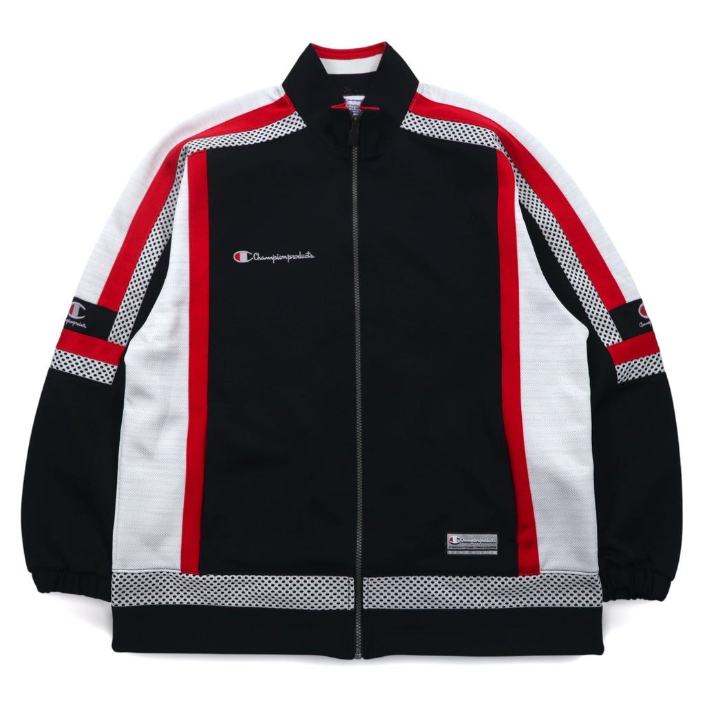 Giacca da tuta Champion anni '90, taglia M, nera, con logo ricamato