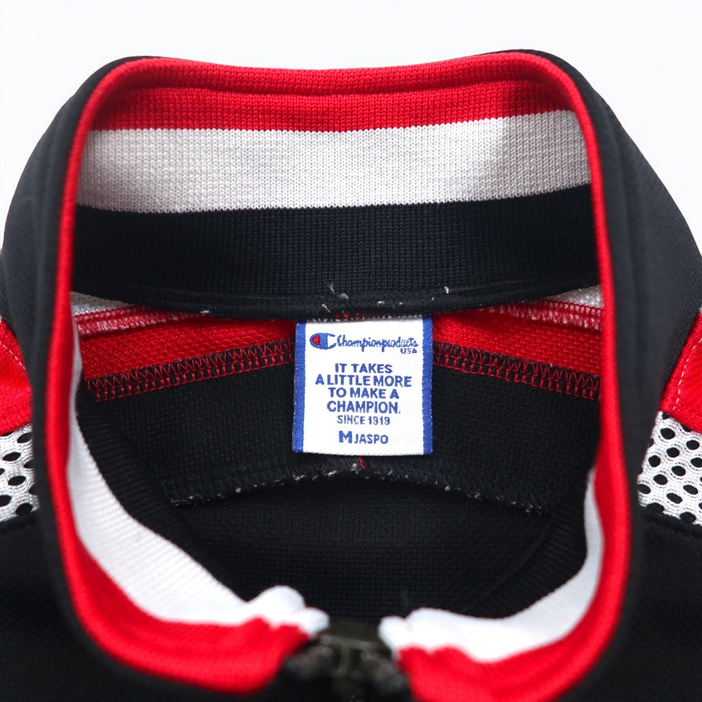 Giacca da tuta Champion anni '90, taglia M, nera, con logo ricamato