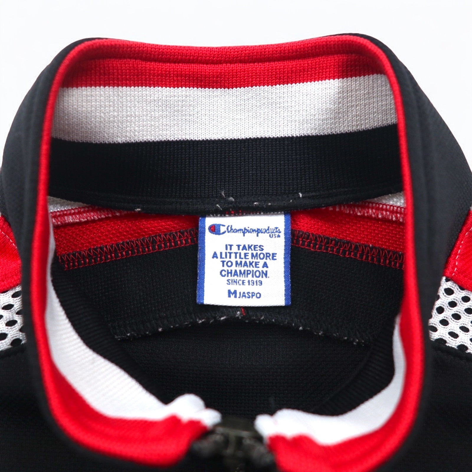 Giacca da tuta Champion anni '90, taglia M, nera, con logo ricamato