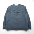 patagonia Felpa Girocollo Stampa Orso 2XL Blu Foderato in pile 39544