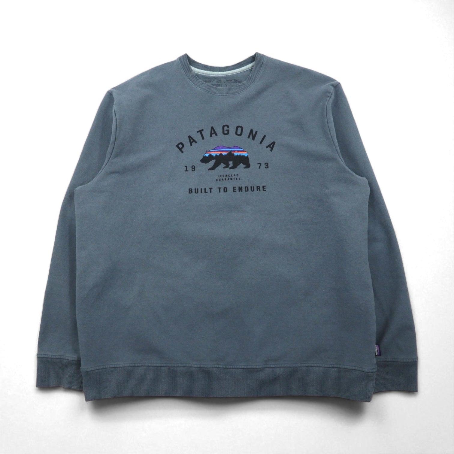 patagonia Felpa Girocollo Stampa Orso 2XL Blu Foderato in pile 39544