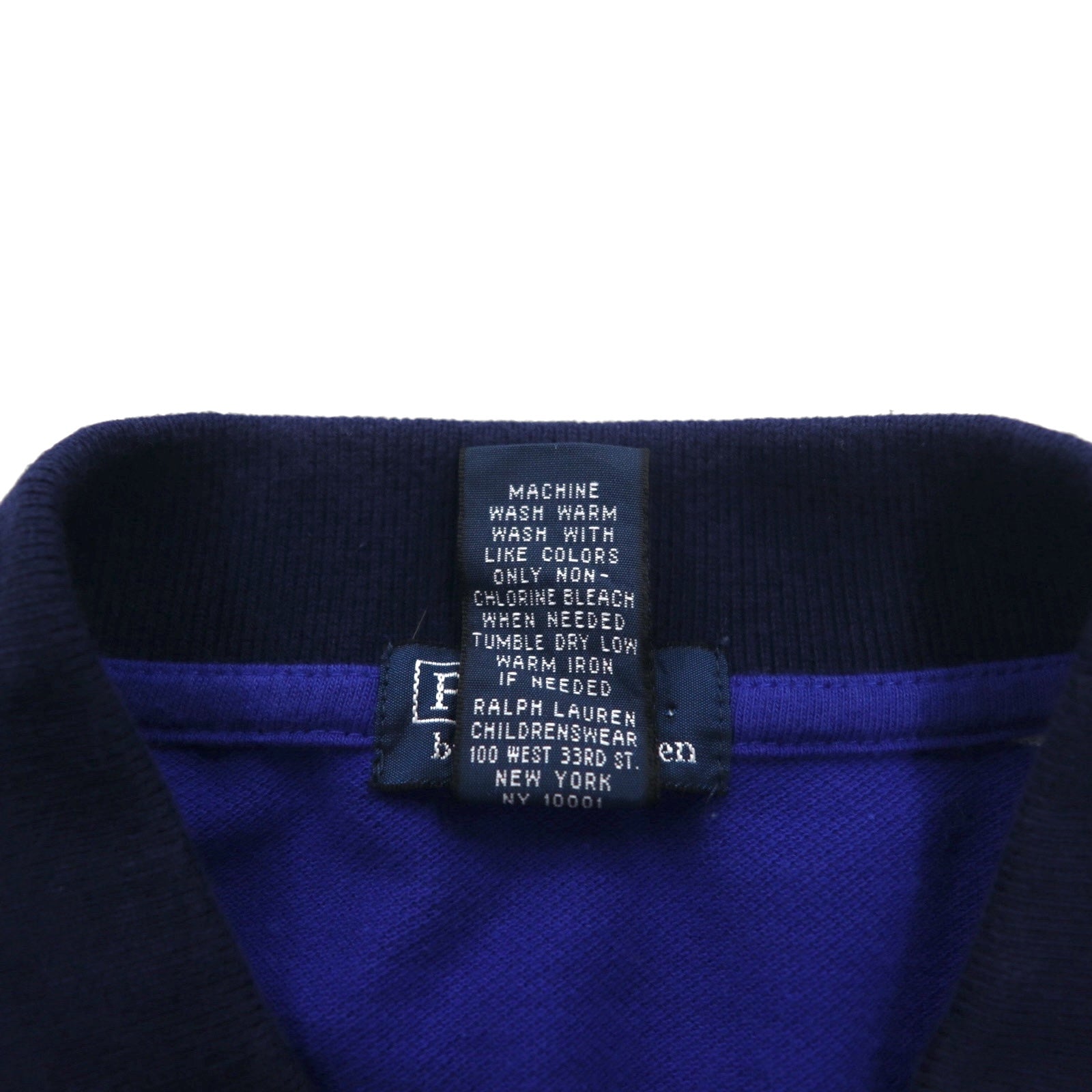 Polo by Ralph Lauren anni '90 Polo a righe M Blu navy Piqué Ricamo Small Pony Fatto in Perù
