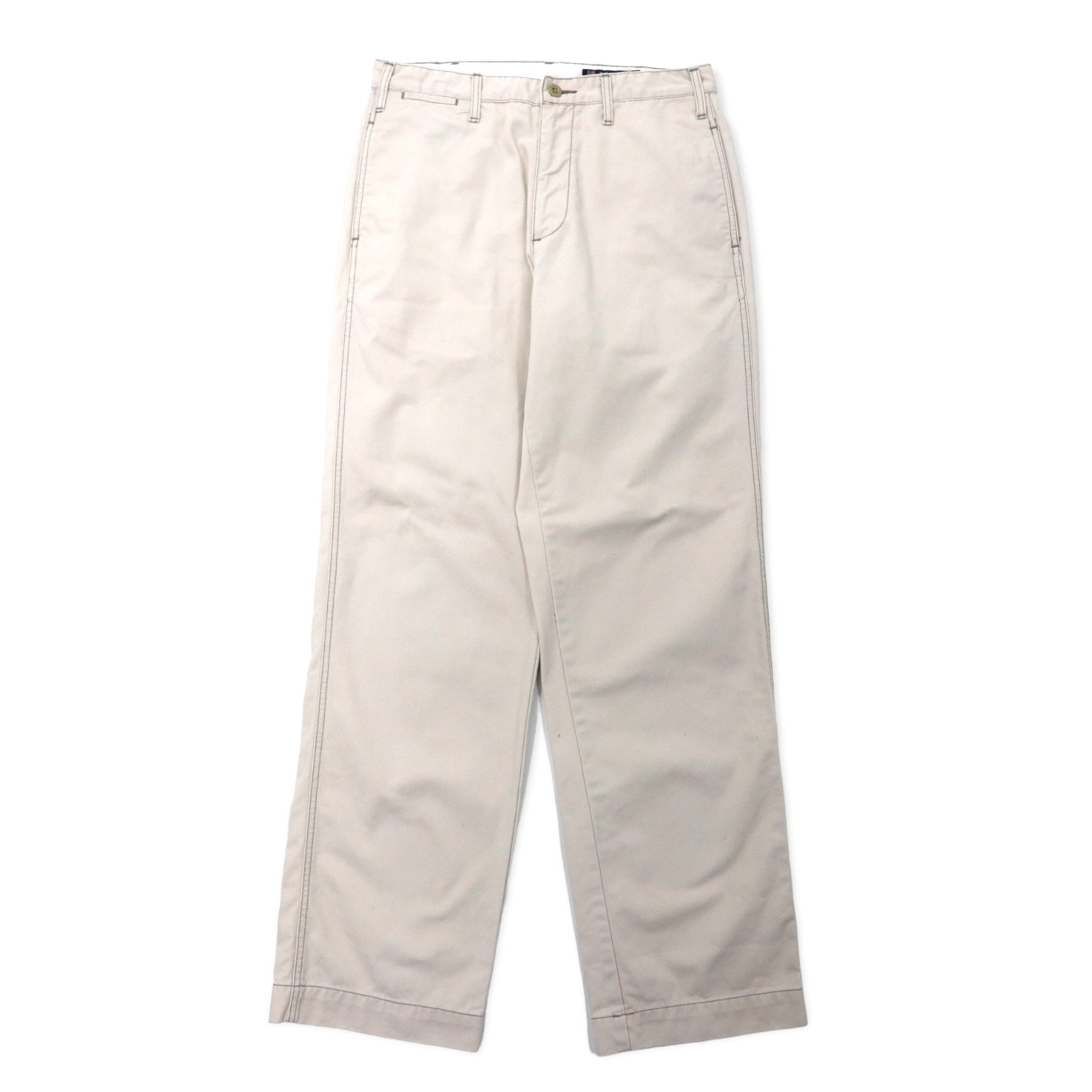POLO JEANS COMPANY RALPH LAUREN anni '90 Pantaloni chino 78-94 Beige Cotone
