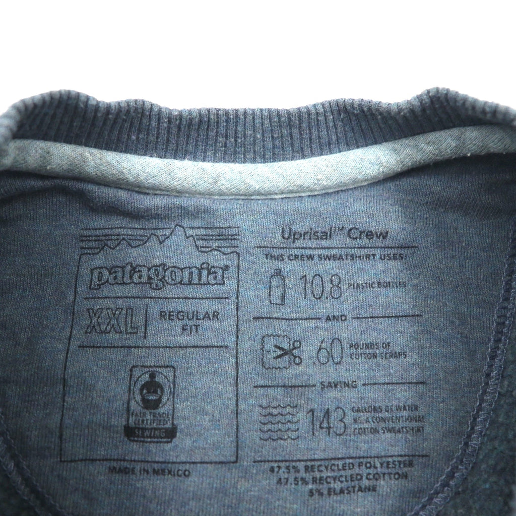 patagonia Felpa Girocollo Stampa Orso 2XL Blu Foderato in pile 39544