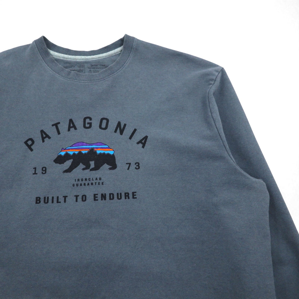 patagonia Felpa Girocollo Stampa Orso 2XL Blu Foderato in pile 39544