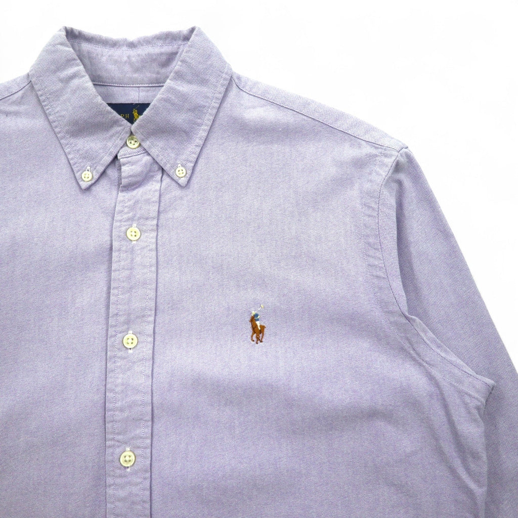 RALPH LAUREN オックスフォード ボタンダウンシャツ M ブルー コットン スモールポニー刺繍