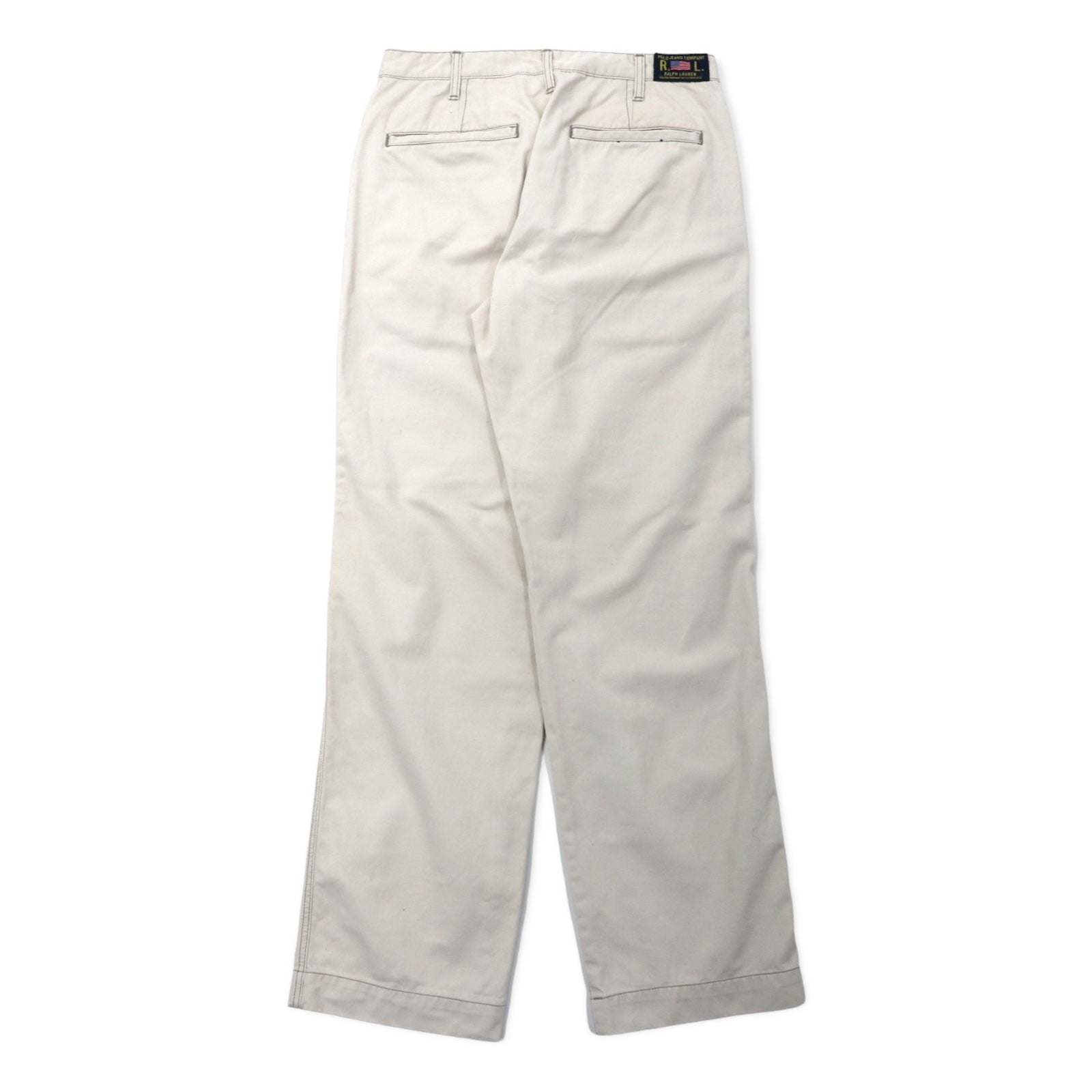 POLO JEANS COMPANY RALPH LAUREN anni '90 Pantaloni chino 78-94 Beige Cotone