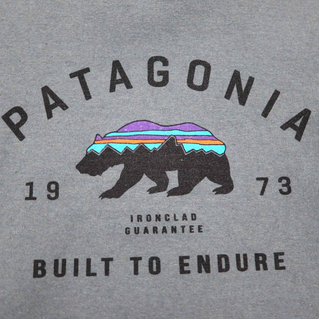 patagonia Felpa Girocollo Stampa Orso 2XL Blu Foderato in pile 39544
