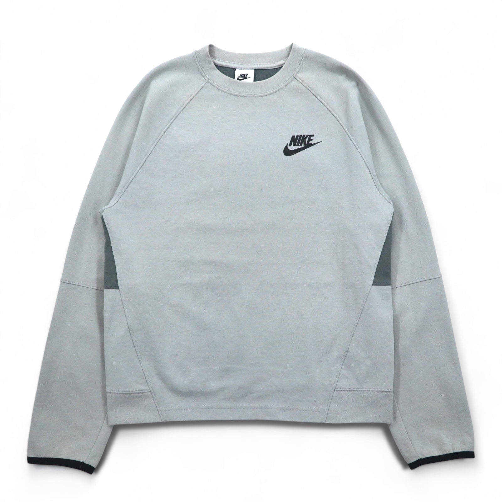 NIKE Felpa NSW TE Pile a Maniche Lunghe Girocollo S Grigio Cotone Swoosh DD5258077