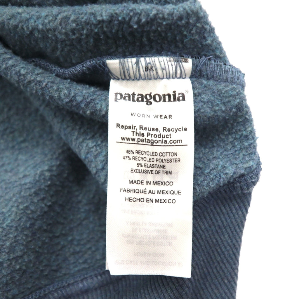 patagonia Felpa Girocollo Stampa Orso 2XL Blu Foderato in pile 39544