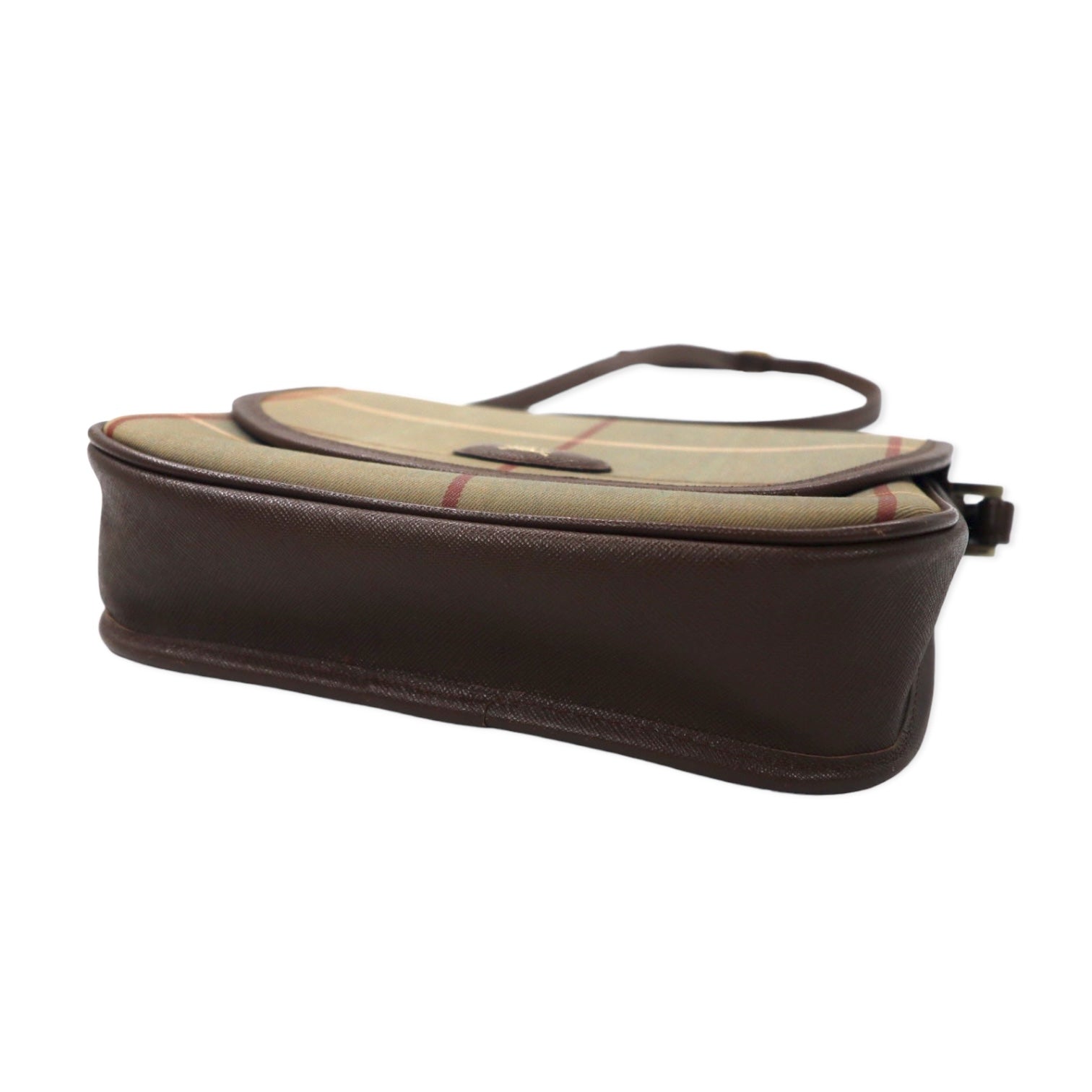 Borsa a tracolla Burberrys Vintage con motivo a quadretti Windowpane Beige, Iridescente, in Nylon, Tela e Pelle