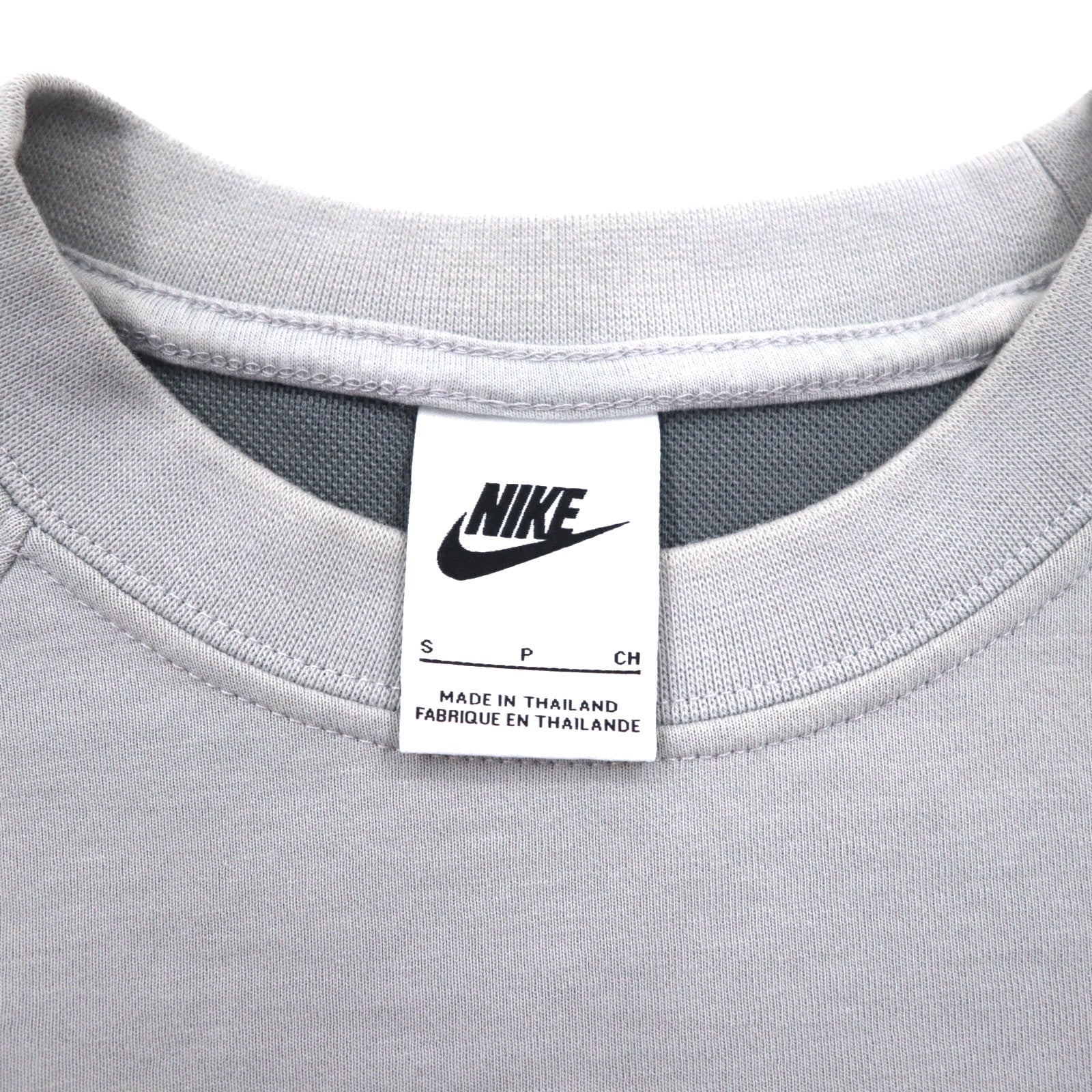 NIKE Felpa NSW TE Pile a Maniche Lunghe Girocollo S Grigio Cotone Swoosh DD5258077