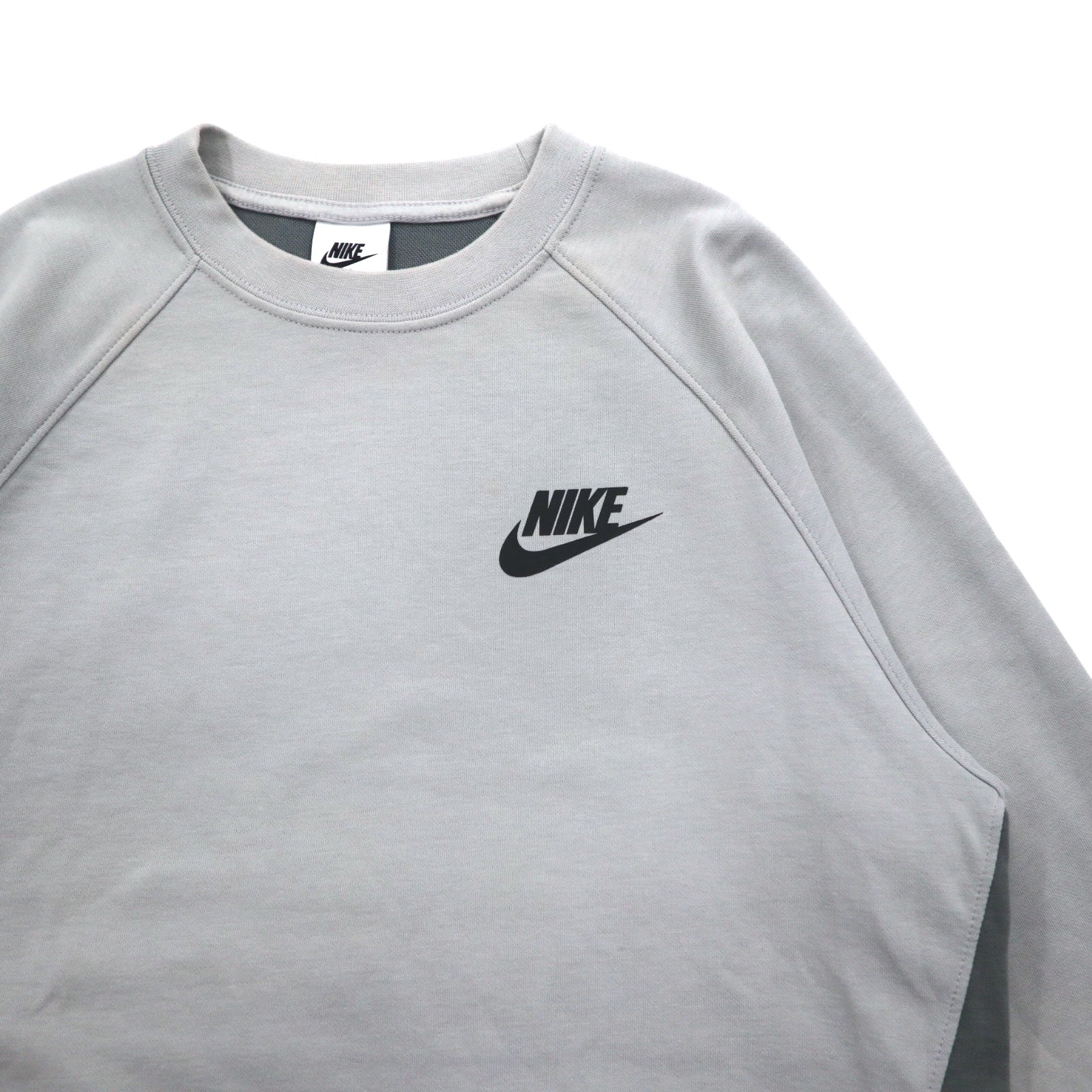 NIKE Felpa NSW TE Pile a Maniche Lunghe Girocollo S Grigio Cotone Swoosh DD5258077