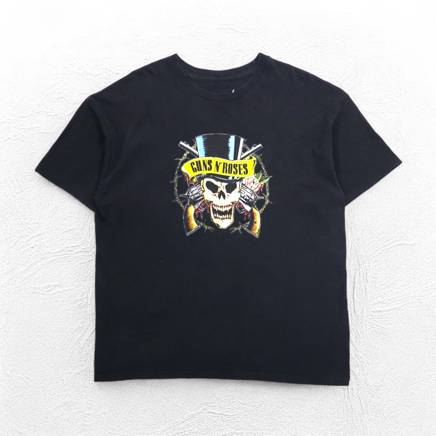 GUNS N' ROSES Guns N' Roses rock band T-shirt band T XL black skull Bravado Made in Mexico