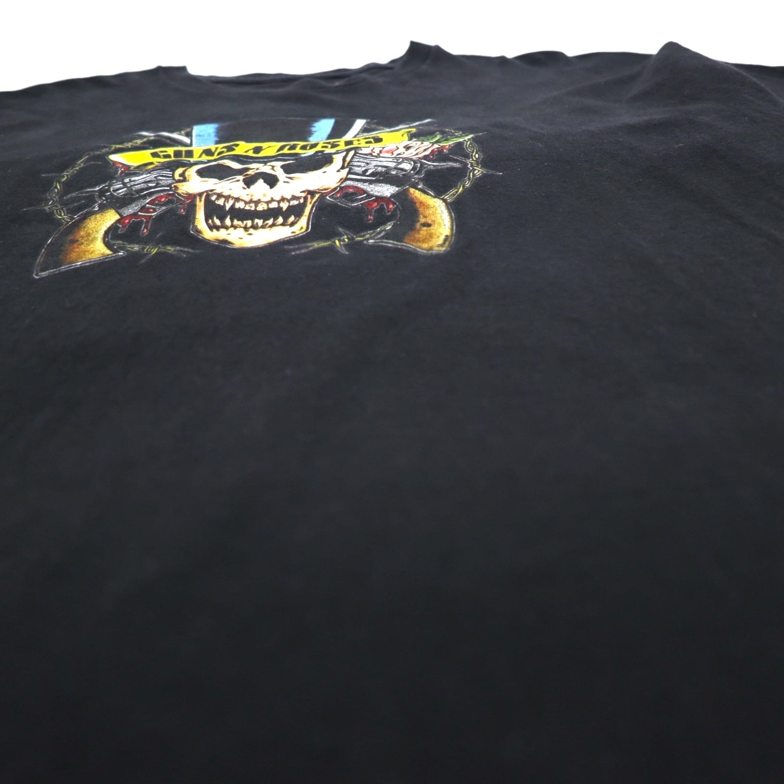 GUNS N' ROSES Guns N' Roses rock band T-shirt band T XL black skull Bravado Made in Mexico