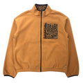VANS Giacca in pile con cerniera integrale S Beige Poliestere Leopardato
