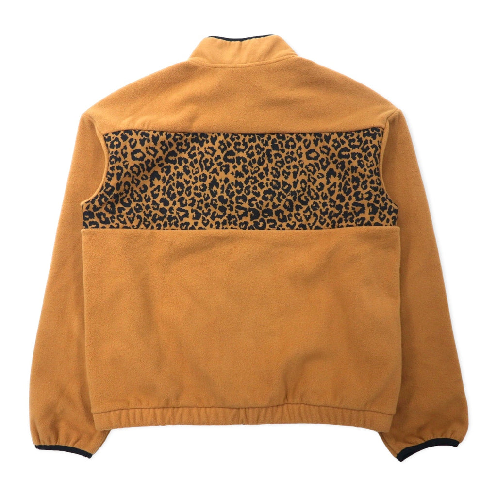 VANS Giacca in pile con cerniera integrale S Beige Poliestere Leopardato