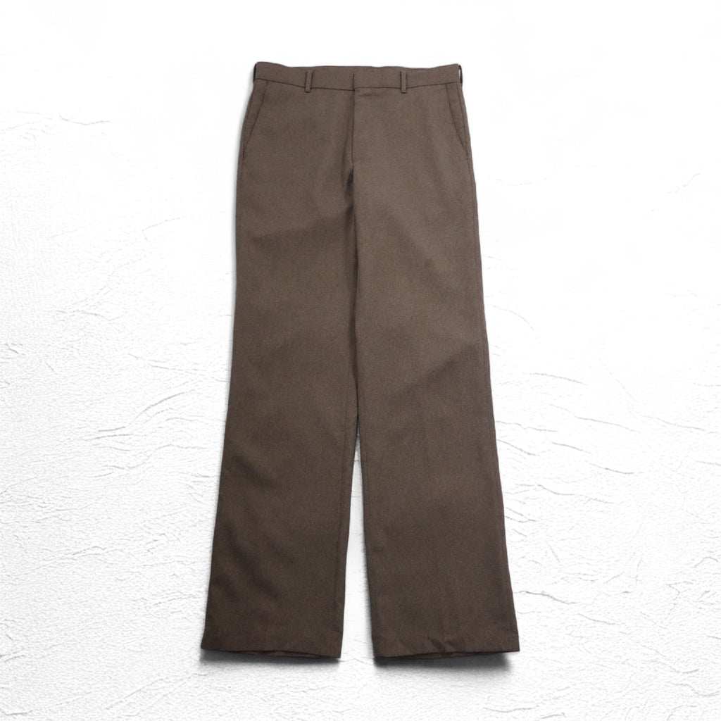 Levi's 80年代 USA製 Action Slacks スタプレ STA-PREST スラックスパンツ L ブラウン ロケットTALONジップ