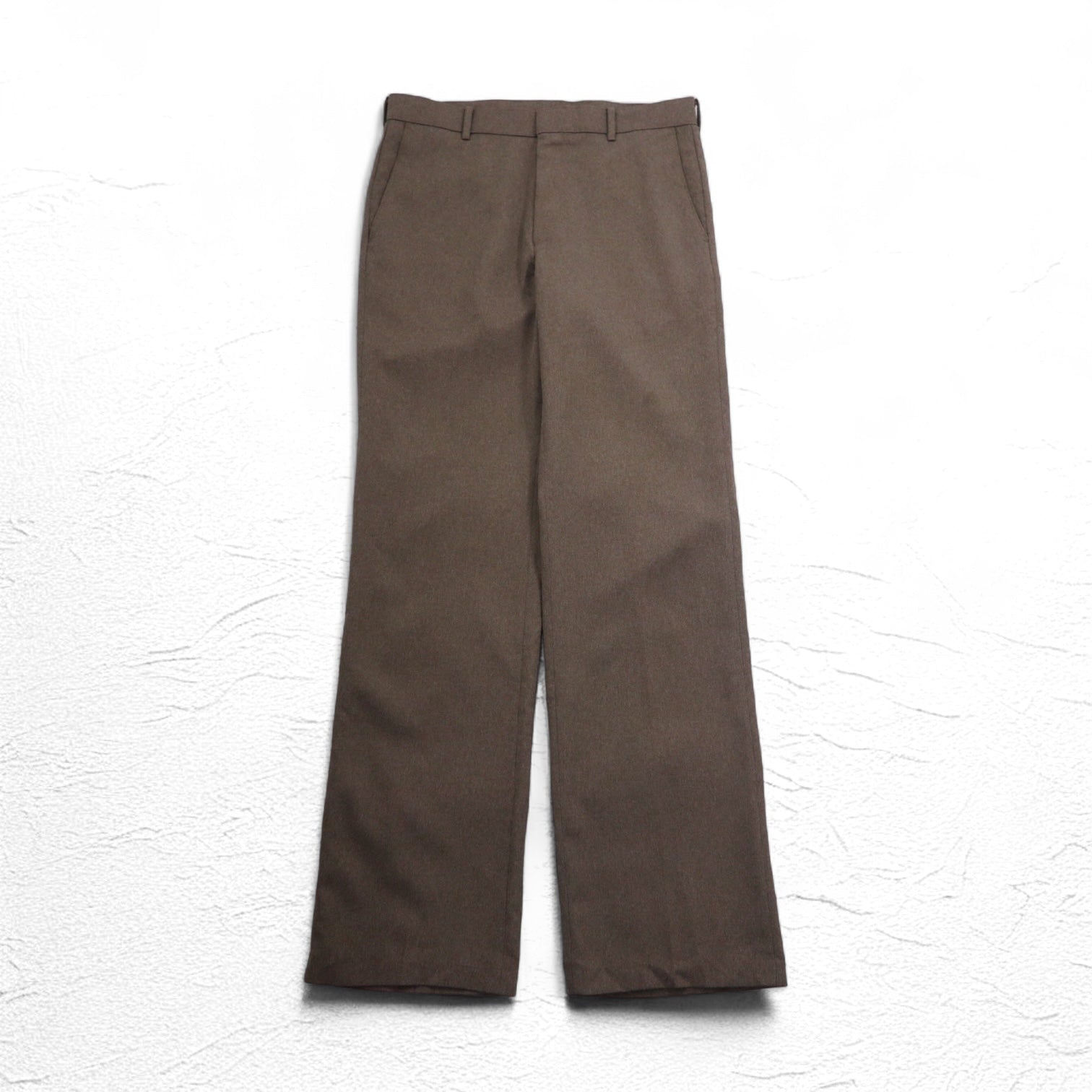 Levi's 80年代 USA製 Action Slacks スタプレ STA-PREST スラックスパンツ L ブラウン ロケットTALONジップ