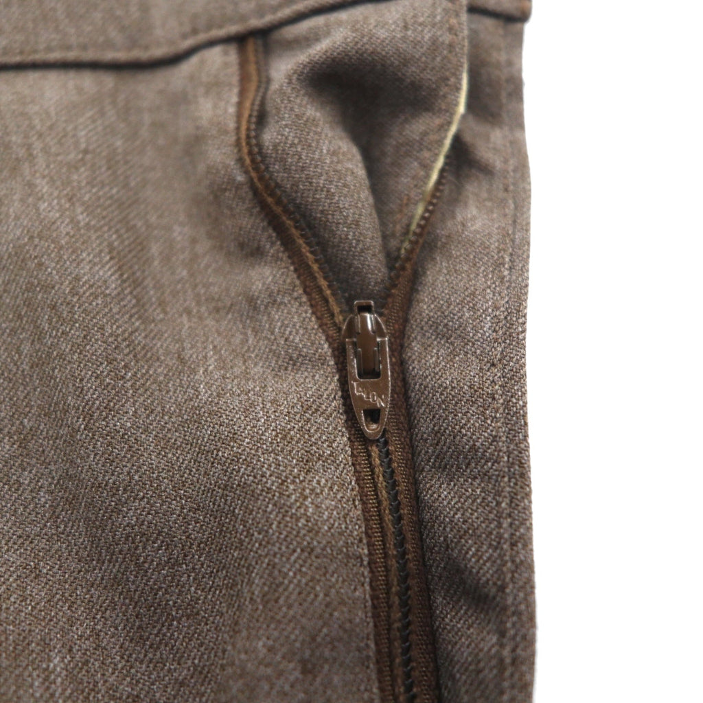 Levi's 80年代 USA製 Action Slacks スタプレ STA-PREST スラックスパンツ L ブラウン ロケットTALONジップ