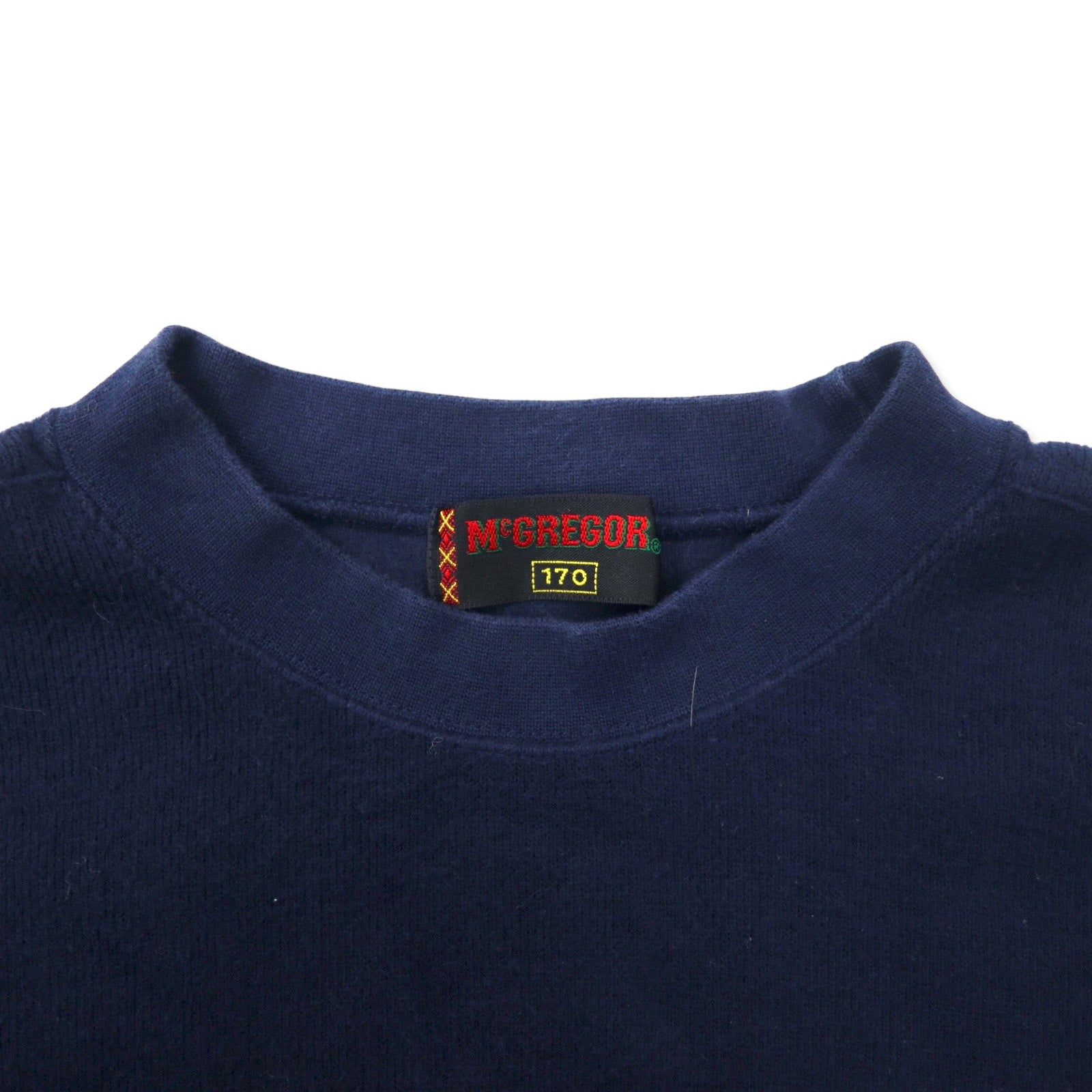 McGREGOR Anni '90 Felpa girocollo 170 Blu navy Cotone AMERICAN SPIRIT Ricamo