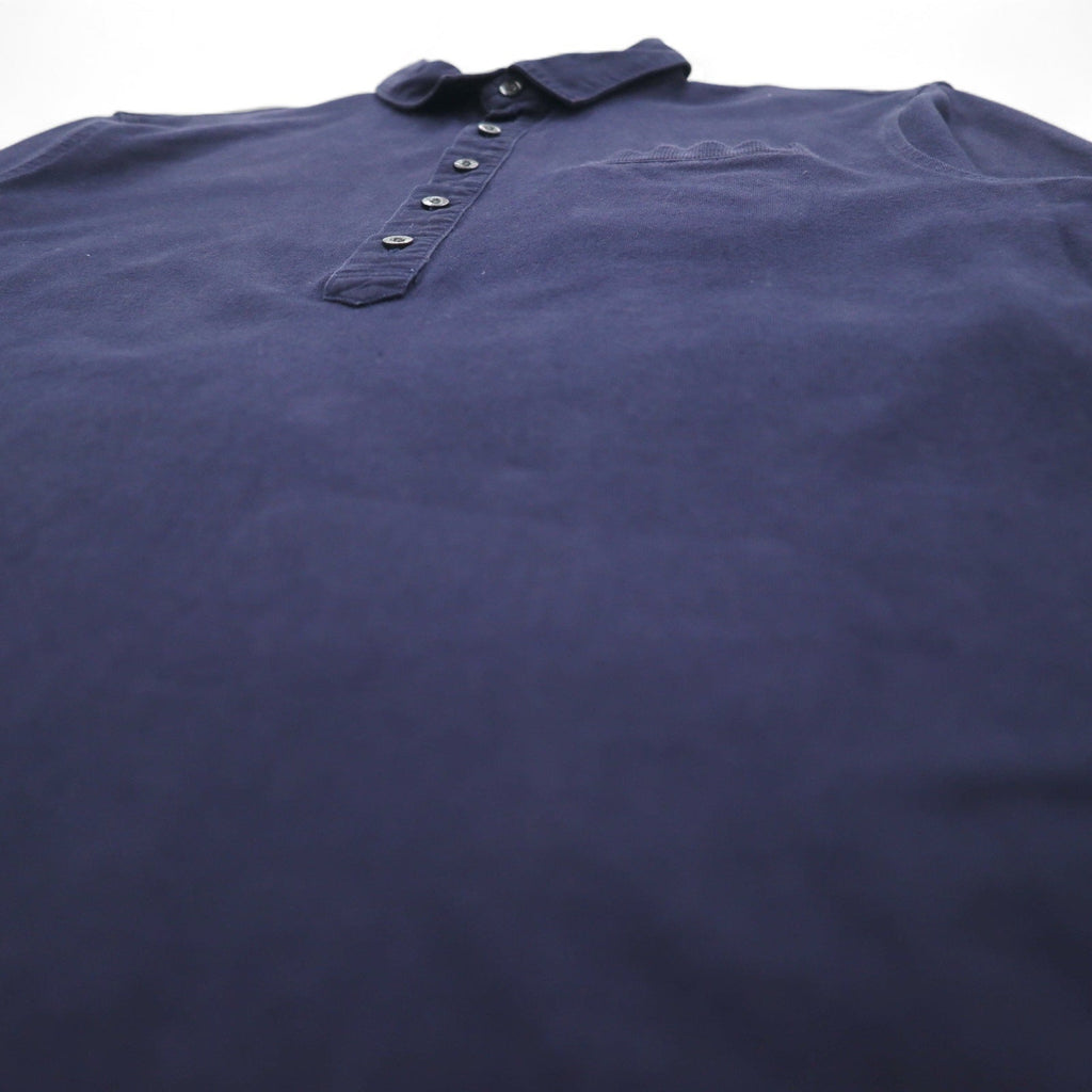 LACOSTE ヴィンテージ加工 長袖ポロシャツ S ネイビー VINTAGE WASHED ワンポイントロゴ
