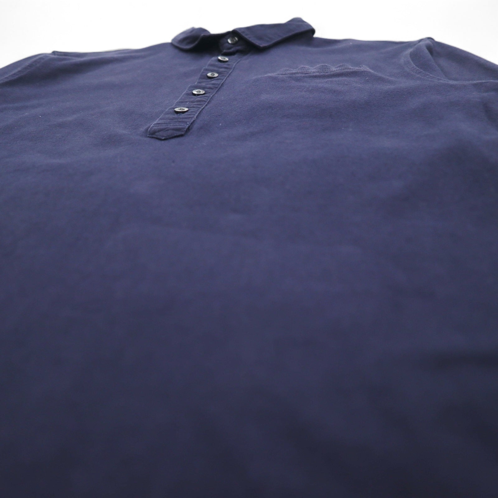 LACOSTE ヴィンテージ加工 長袖ポロシャツ S ネイビー VINTAGE WASHED ワンポイントロゴ