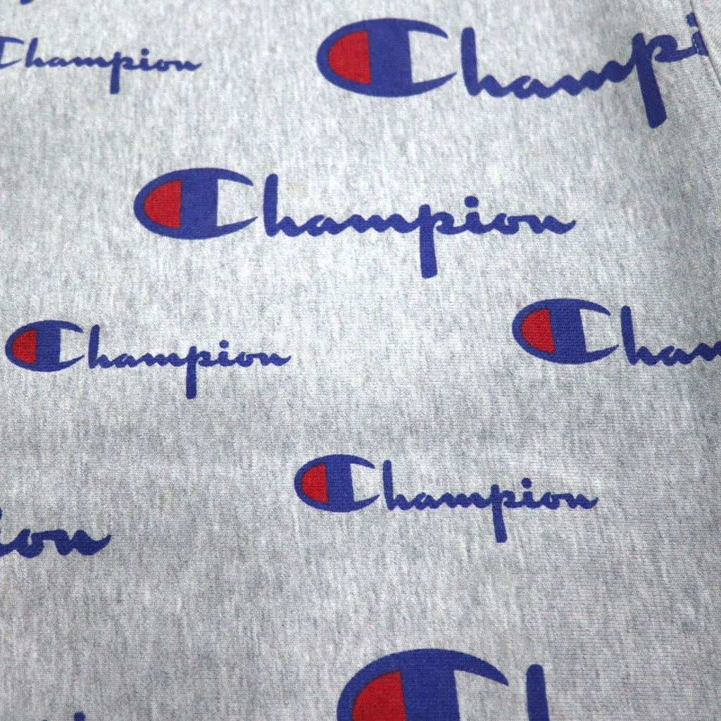 Champion Reverse Weave FELPA L grigio all-over script logo etichetta blu replica