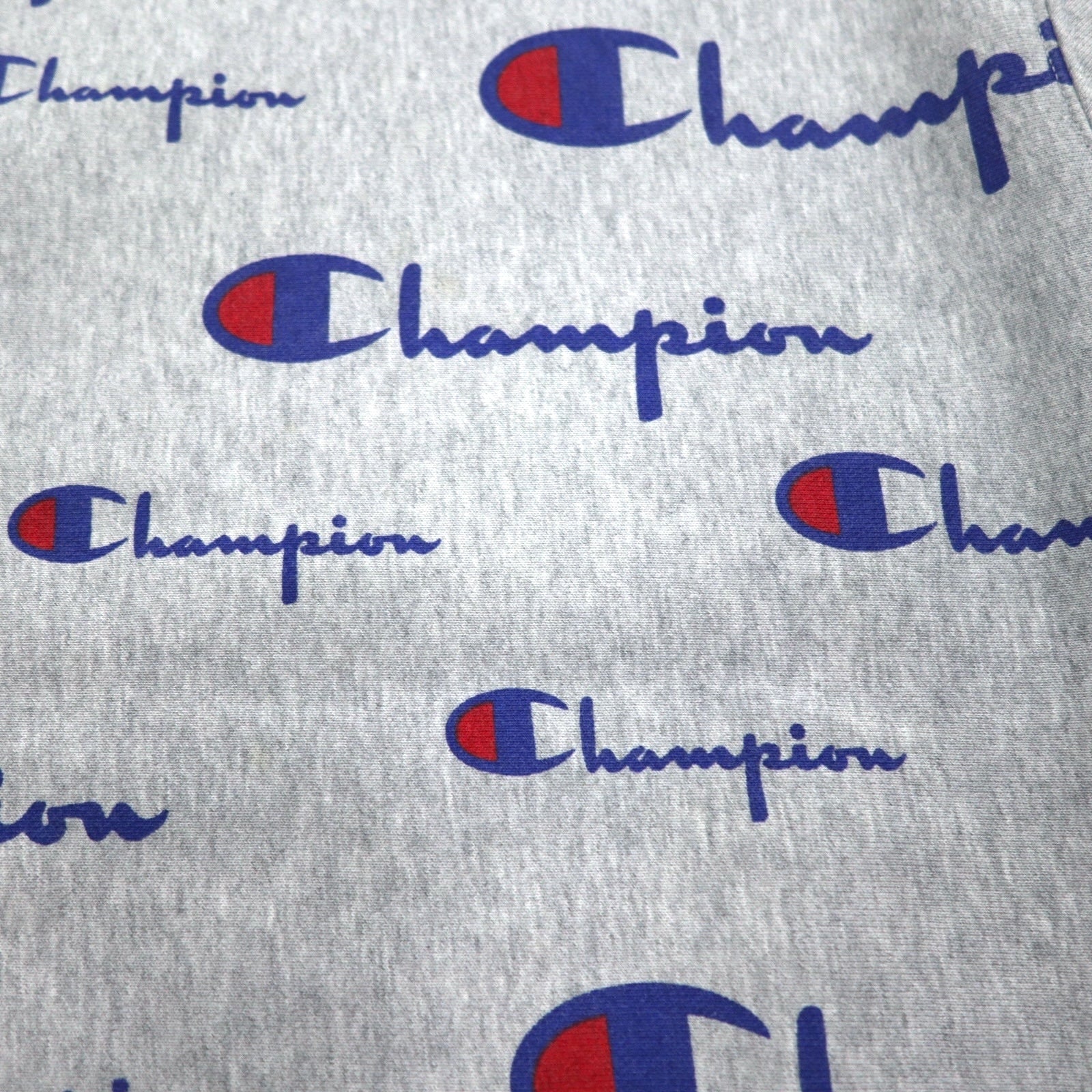 Champion Reverse Weave FELPA L grigio all-over script logo etichetta blu replica