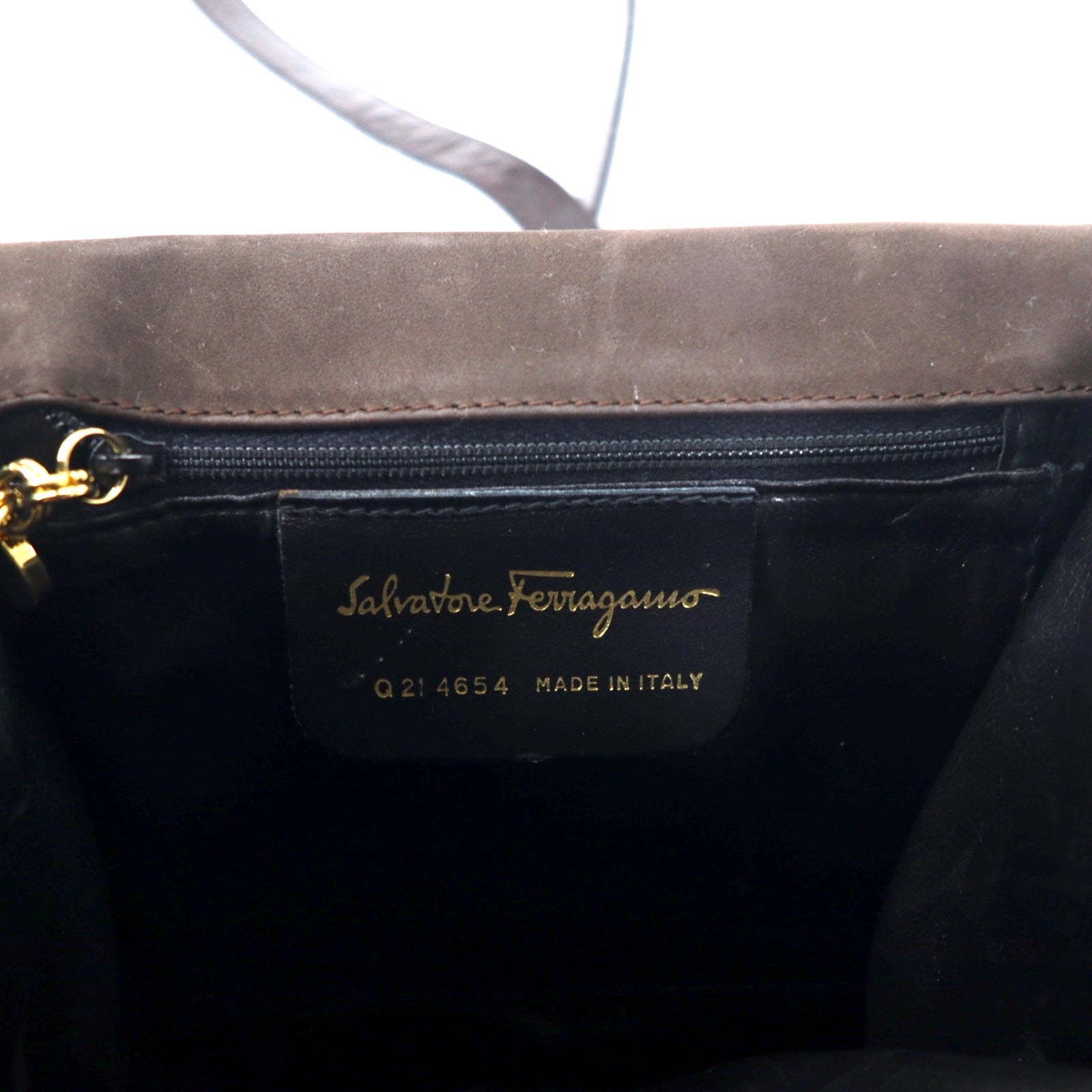 Salvatore Ferragamo Borsa a spalla trapezoidale con catena e stampa lucertola Marrone Pelle Q 21 4654 Made in Italy