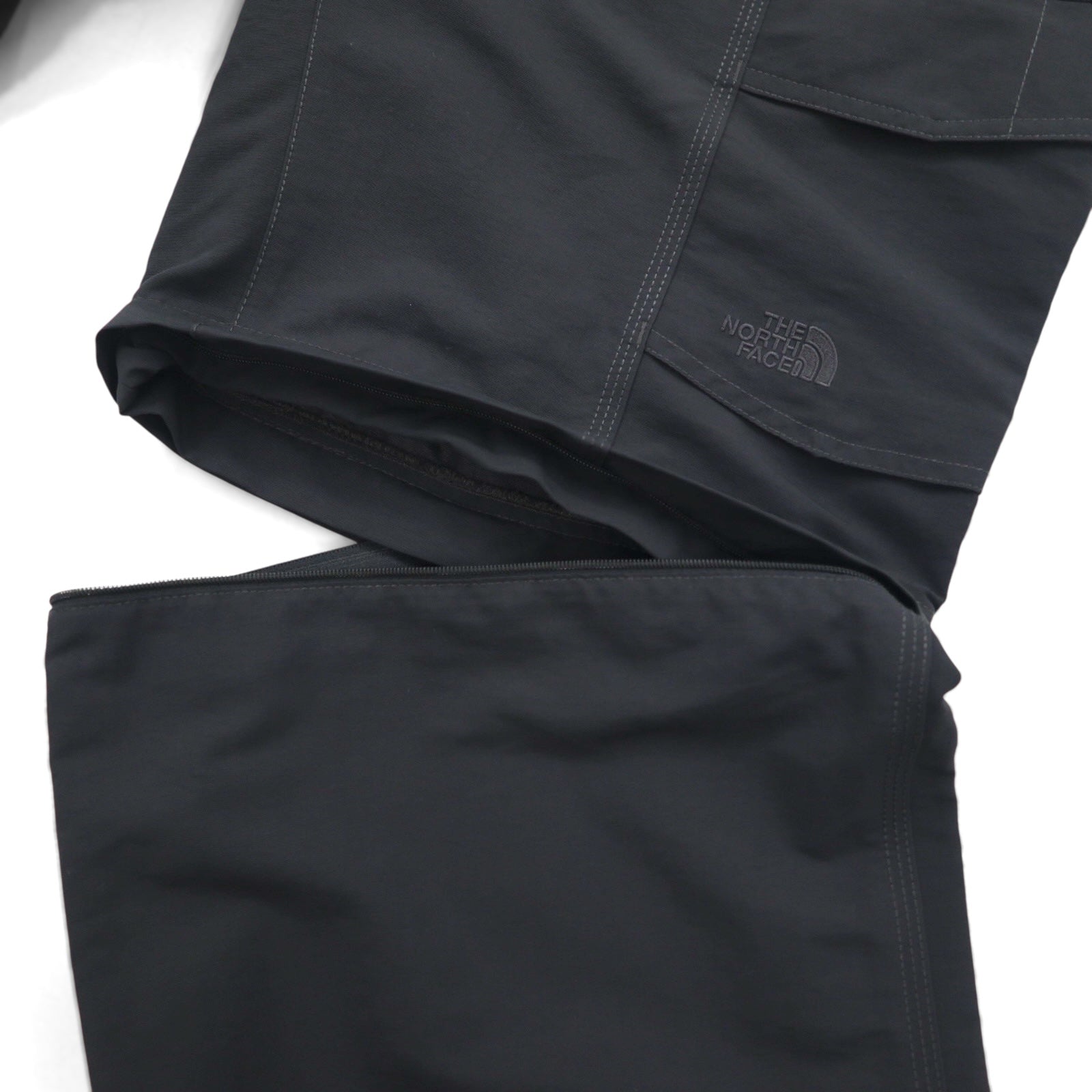 THE NORTH FACE コンバーチブル 2WAY ワイド カーゴパンツ ショートパンツ M グレー ナイロン US規格 Paramount Peak Ⅱ A4J0