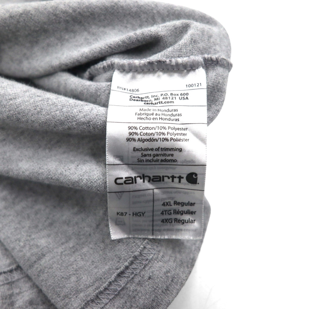 Carhartt T-shirt tasca grande Poket Tee 4XL ORIGINAL FIT grigio Made in Honduras