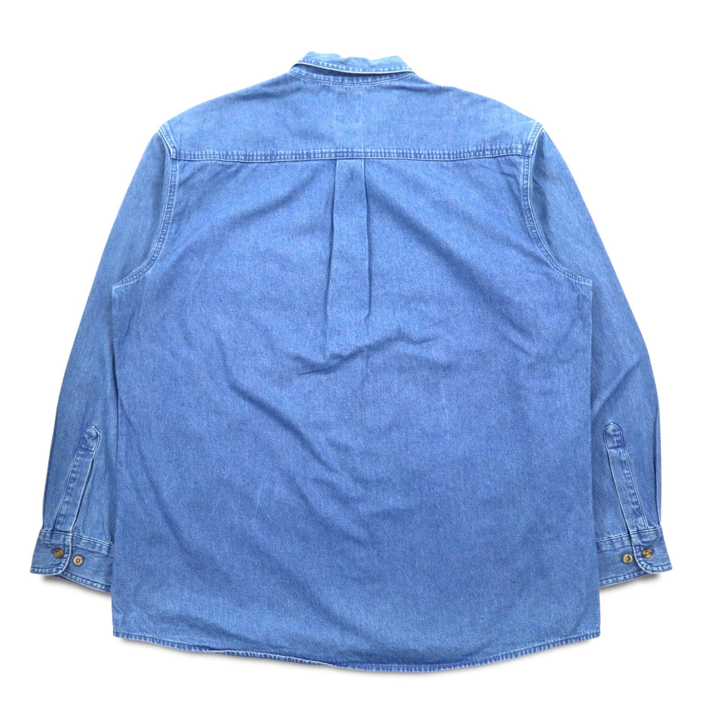 Dickies Camicia in denim delavé abbottonata XXL Indigo Blu Taglia forte WL300SNB Prodotto in Nicaragua