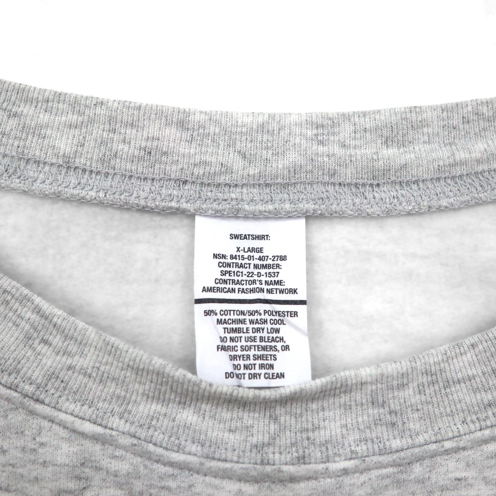 US AIR FORCE Militare Tuta da ginnastica Felpa XL Grigio chiaro Felpato Logo ad arco Militare 8415-01-407-2788