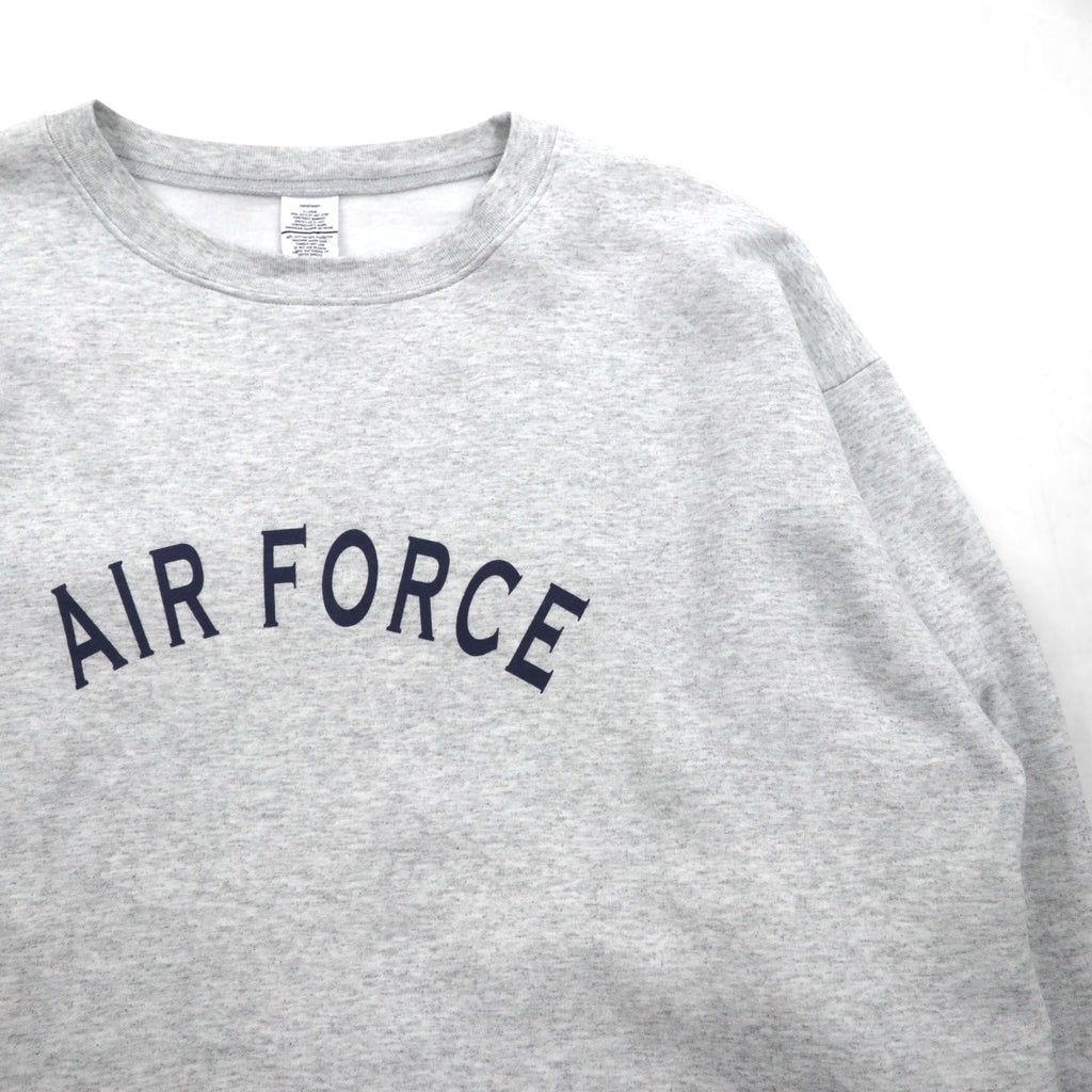 US AIR FORCE Militare Tuta da ginnastica Felpa XL Grigio chiaro Felpato Logo ad arco Militare 8415-01-407-2788