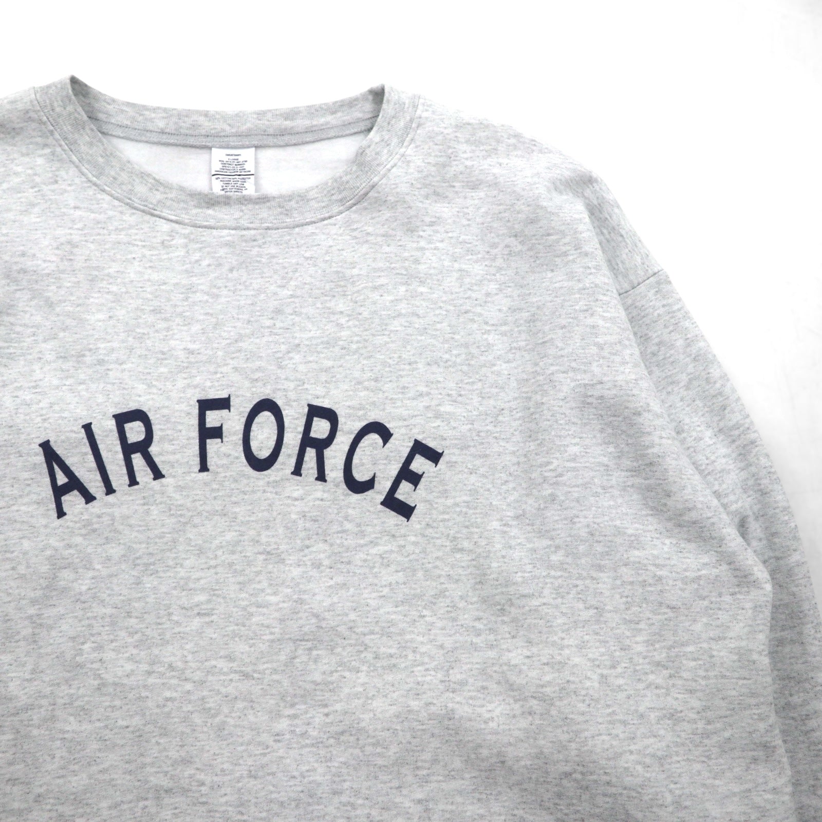 US AIR FORCE Militare Tuta da ginnastica Felpa XL Grigio chiaro Felpato Logo ad arco Militare 8415-01-407-2788