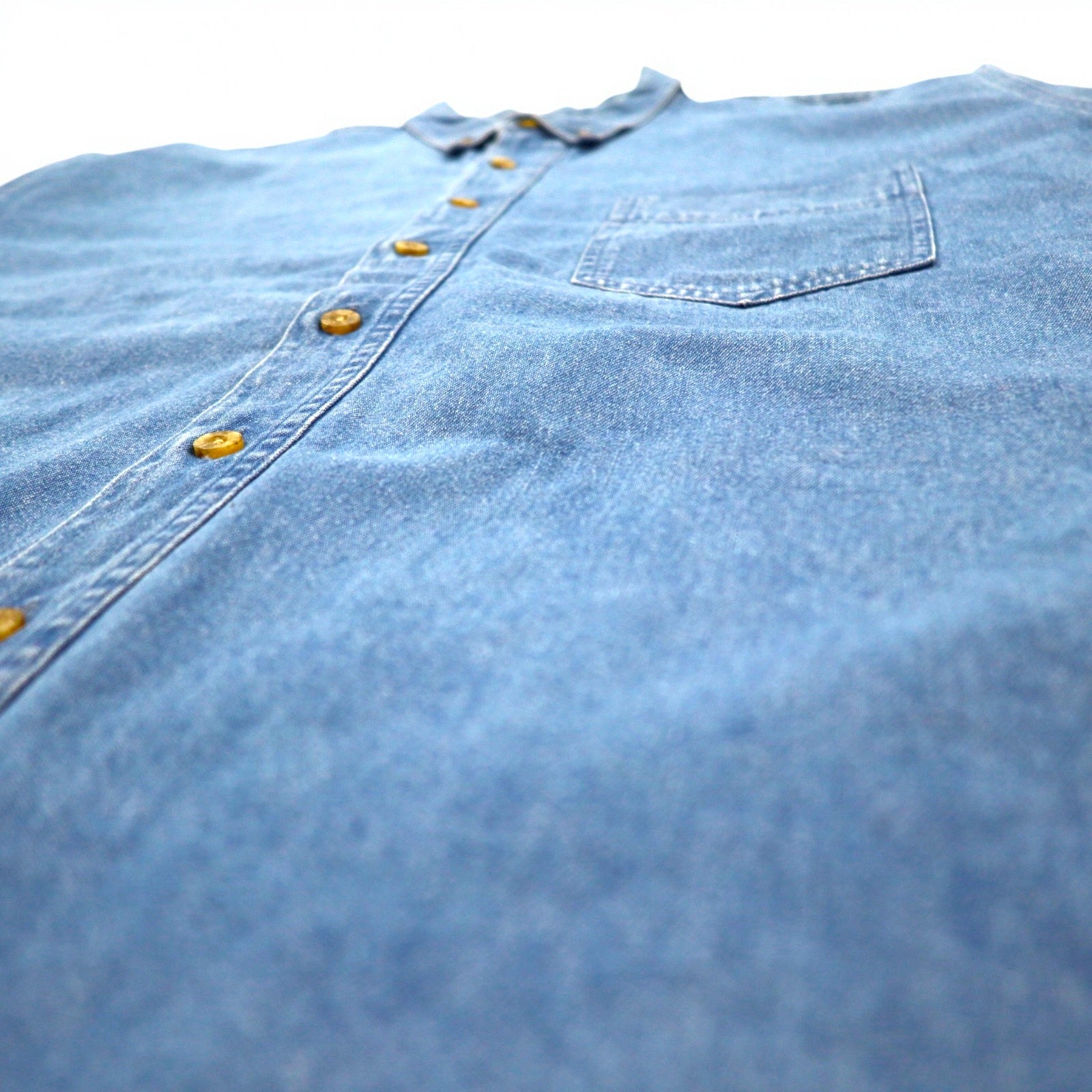 Dickies Camicia in denim delavé abbottonata XXL Indigo Blu Taglia forte WL300SNB Prodotto in Nicaragua