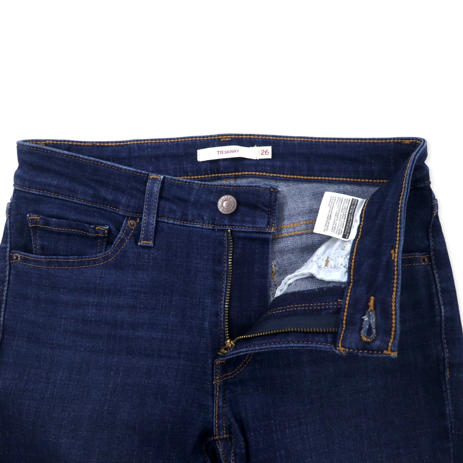 Levi's 711 Skinny Jeans 26 Blu Cotone Stretch