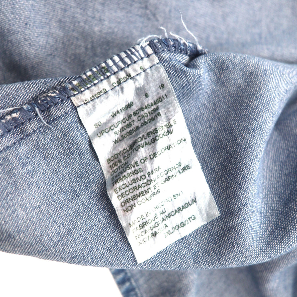 Dickies Camicia in denim delavé abbottonata XXL Indigo Blu Taglia forte WL300SNB Prodotto in Nicaragua