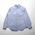 RALPH LAUREN Camicia Oxford button-down XL blu cotone con ricamo piccolo pony